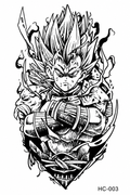 Vegeta - tatuaje semipermanente Anime AJ Novedades