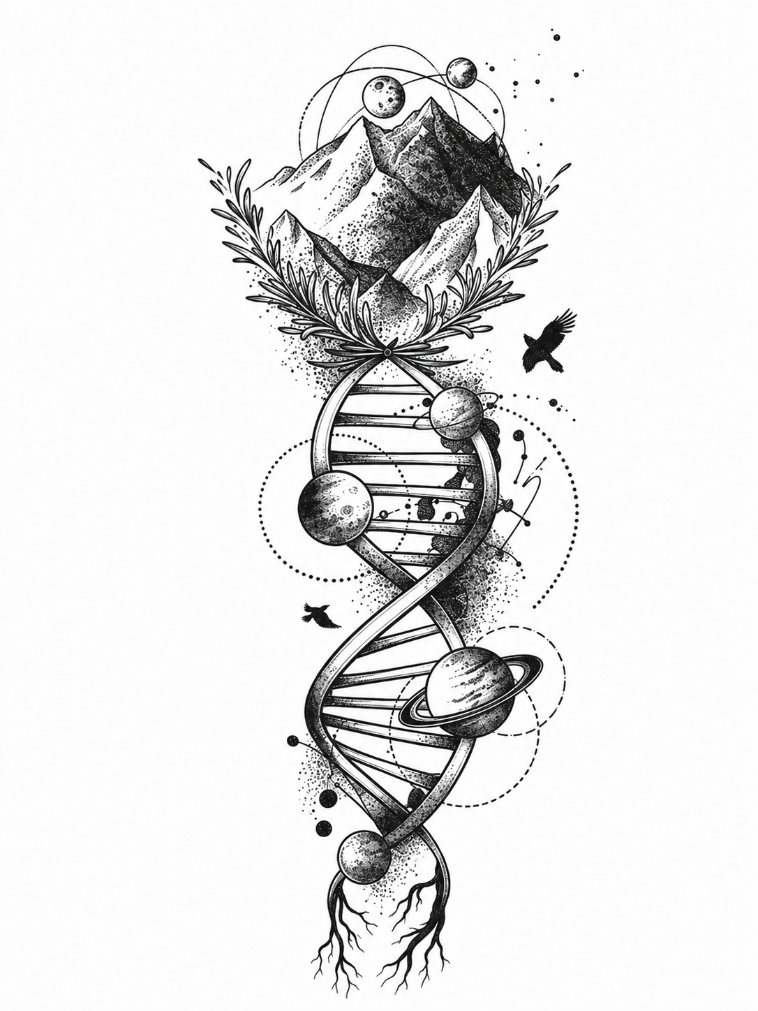 ADN Tierra - tatuaje semipermanente Línea Clásica AJ Novedades