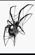 Araña - tatuaje semipermanente Línea Clásica AJ Novedades