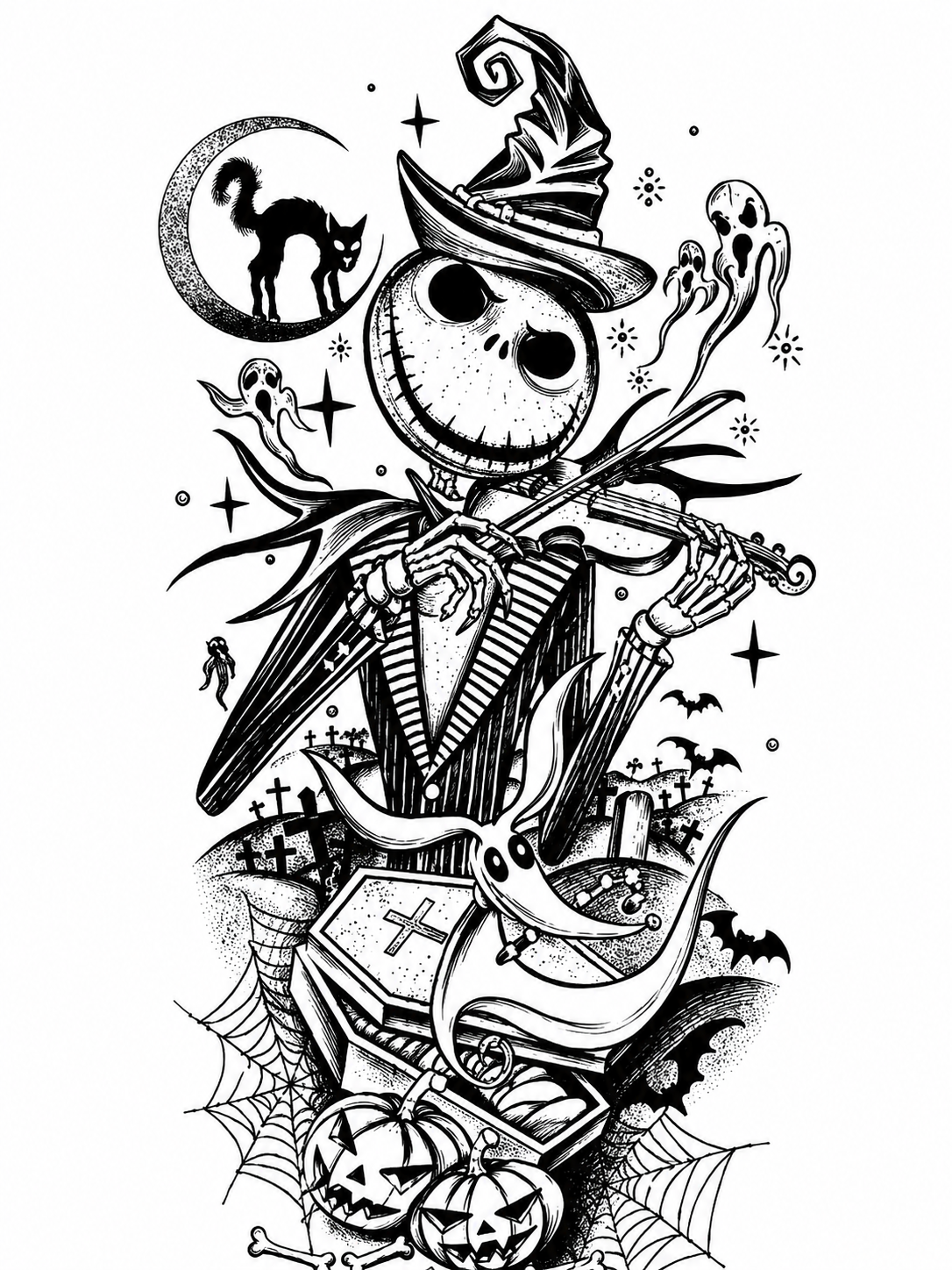 El extraño mundo de Jack - tatuaje semipermanente Premium AJ Novedades