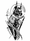 Anubis clásico - tatuaje semipermanente Línea Clásica AJ Novedades