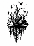 3 Montañas - tatuaje semipermanente Línea Clásica AJ Novedades