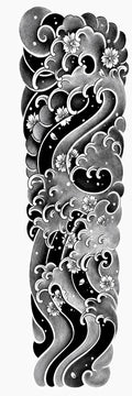 Estilo Japonés - brazo completo semipermanente Premium AJ Novedades