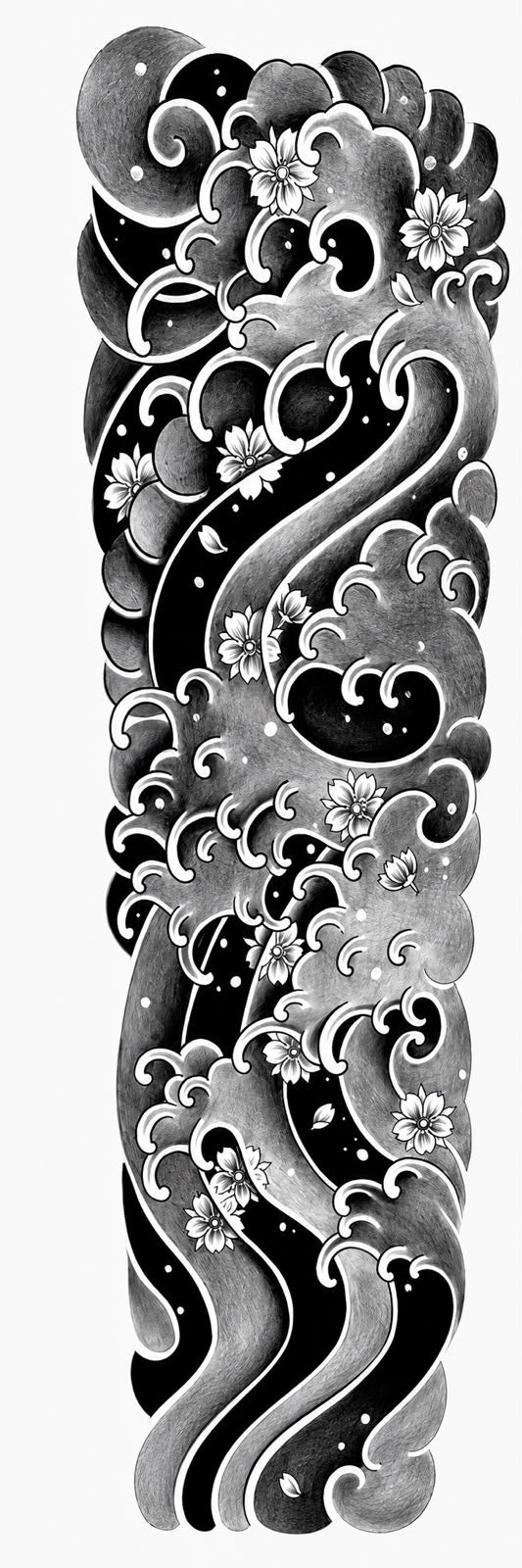 Estilo Japonés - brazo completo semipermanente Premium AJ Novedades