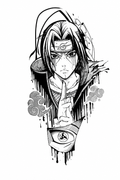 Itachi - tatuaje semipermanente Anime AJ Novedades