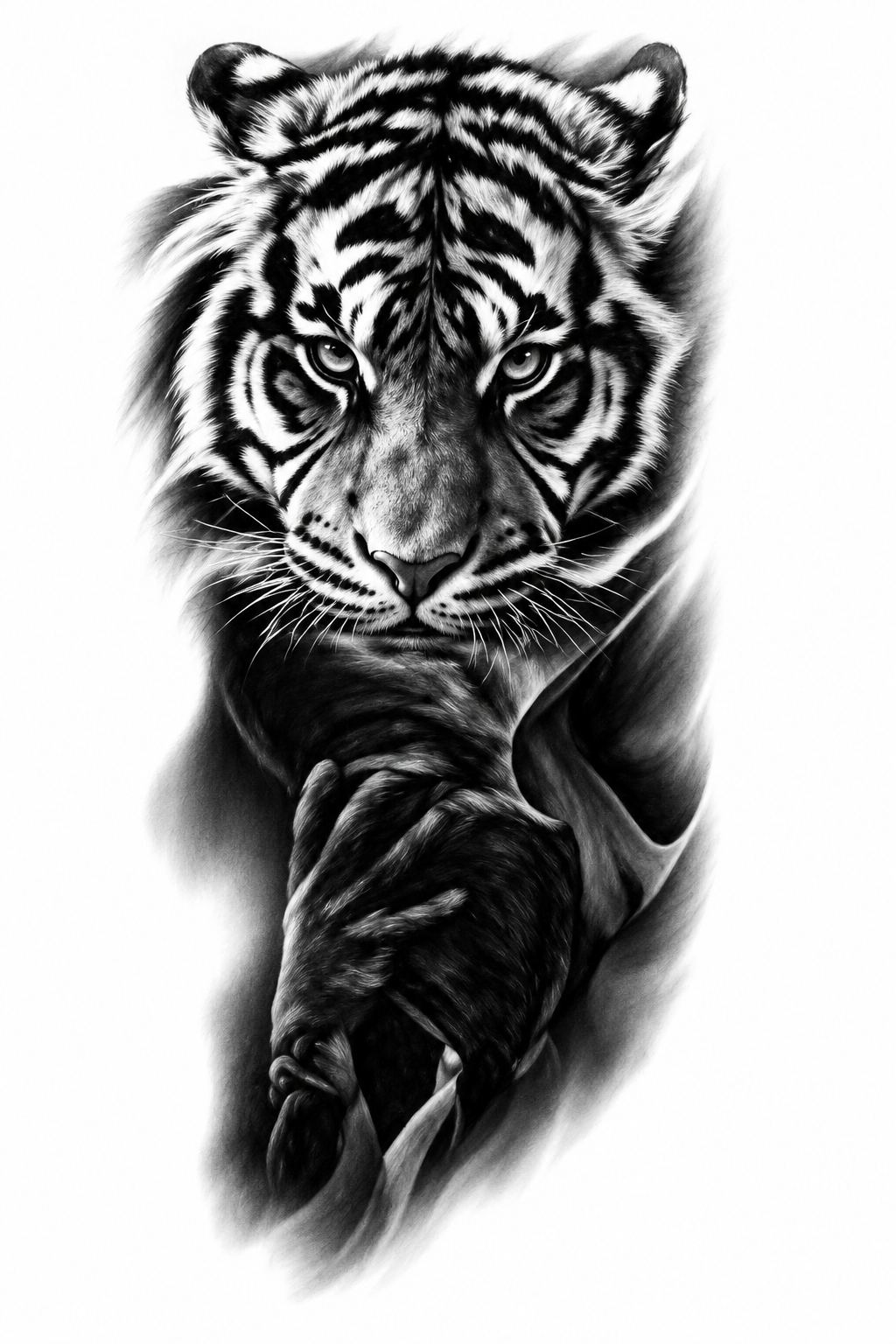 Tigre Oscuro - tatuaje semipermanente Línea Clásica AJ Novedades