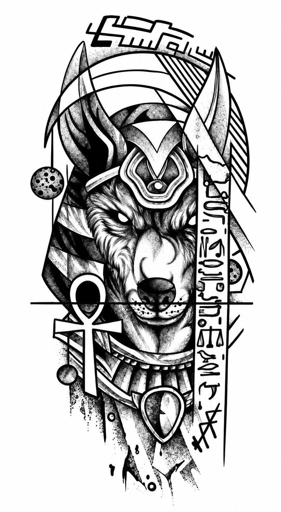 Anubis - tatuaje semipermanente Línea Clásica AJ Novedades