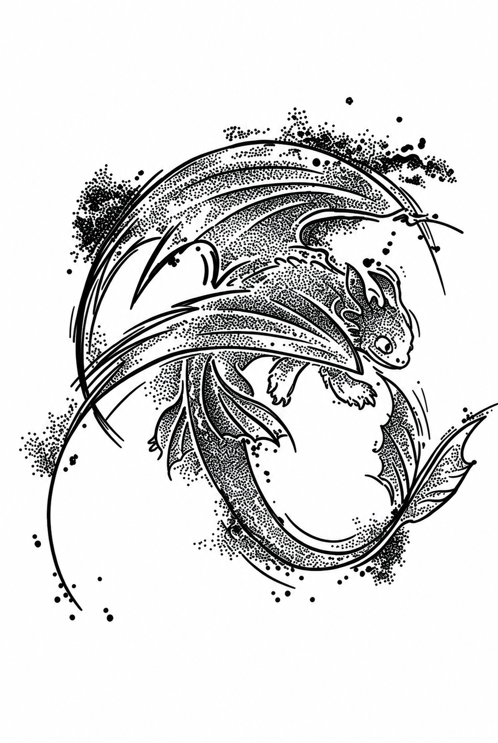 3 Dragones - tatuaje semipermanente Línea Clásica AJ Novedades