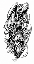 Anything is posible - tatuaje semipermanente de frase