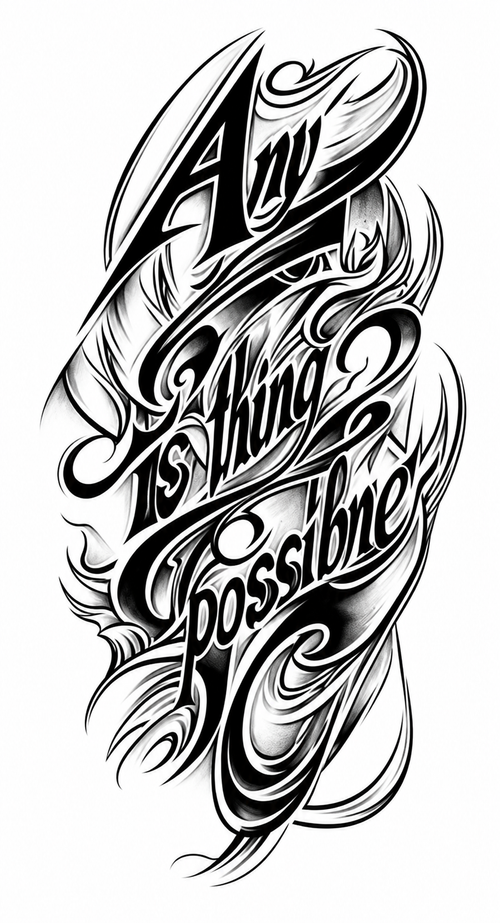 Anything is posible - tatuaje semipermanente de frase