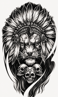 Calavera Rebelde - tatuaje semipermanente Premium AJ Novedades