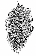 The future is promising - tatuaje semipermanente de frase