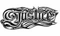 Justice - tatuaje semipermanente de frase