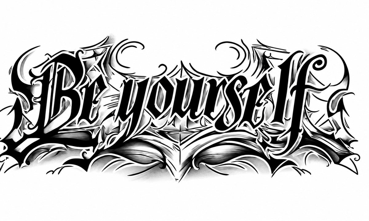Be yourself - tatuaje semipermanente de frase