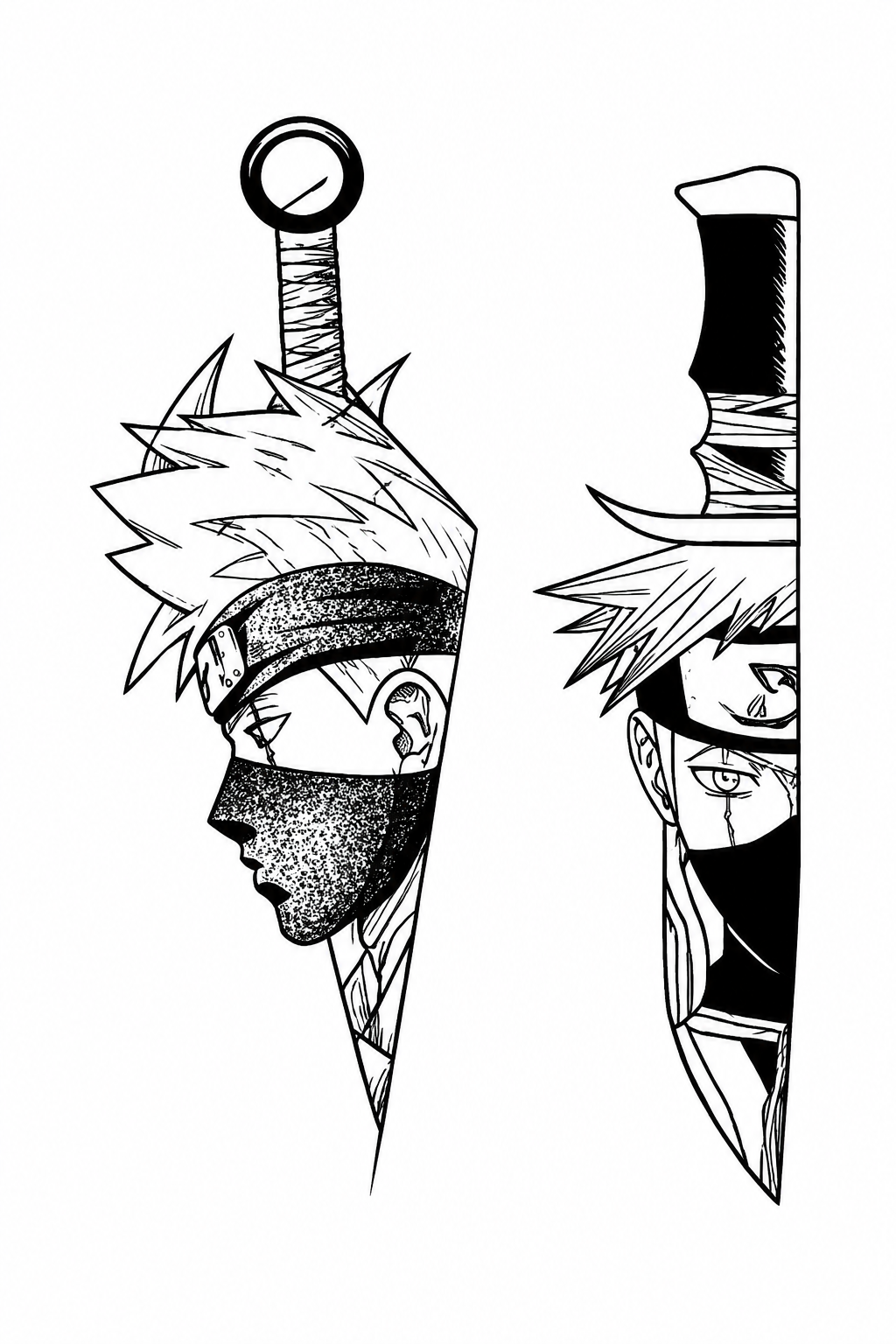 2 kakashi - tatuaje semipermanente Anime AJ Novedades