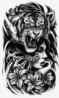 Tigre Dominante - tatuaje semipermanente Premium AJ Novedades