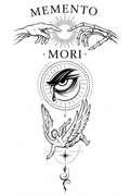 Tatuaje semipermanente Memento Mori - AJ Novedades