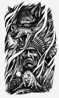 Jefe tribal - tatuaje semipermanente Premium AJ Novedades