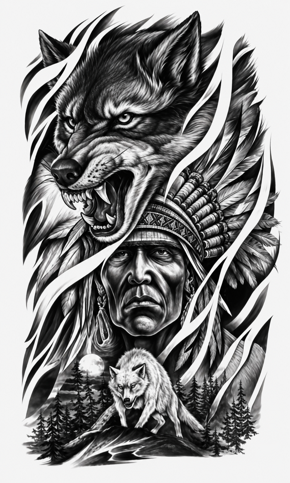 Jefe tribal - tatuaje semipermanente Premium AJ Novedades