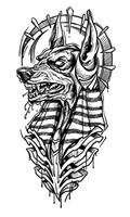 Anubis salvaje - tatuaje semipermanente Premium AJ Novedades