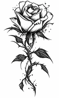 Rosa Grande - tatuaje semipermanente Línea Clásica AJ Novedades