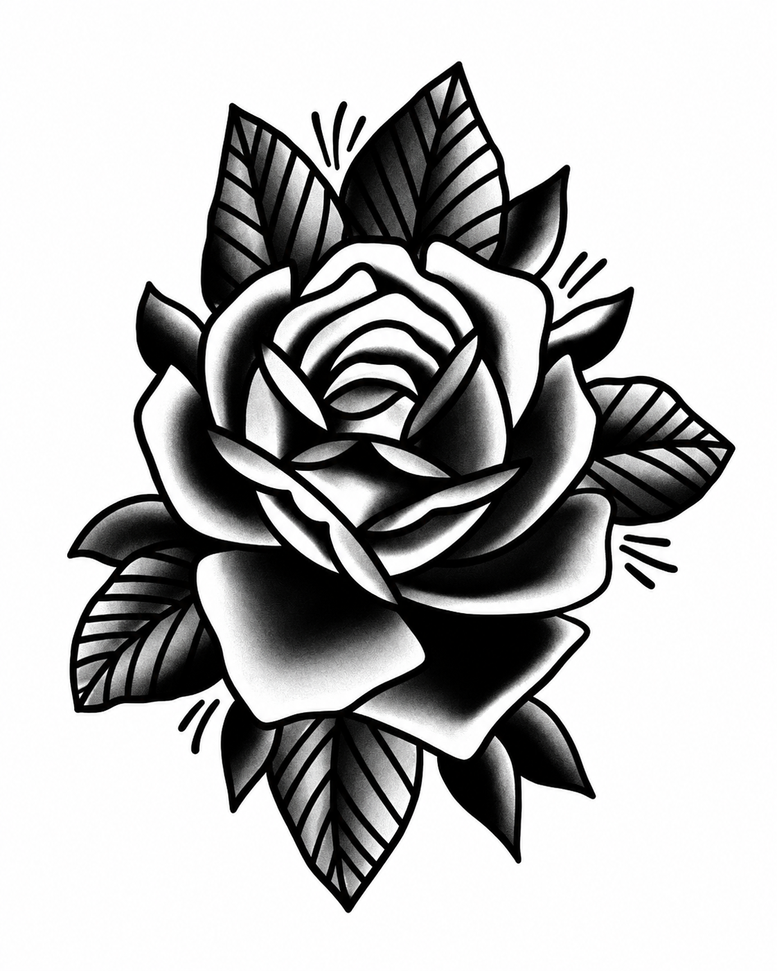 Rosa - tatuaje semipermanente AJ Novedades