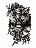 Tigre y Reloj - tatuaje semipermanente Línea Clásica AJ Novedades