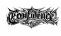 Confidence - tatuaje semipermanente de frase