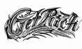 Get Rich - tatuaje semipermanente de frase