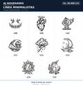 Catálogo tatuajes minimalistas AJ Novedades - hoja 1