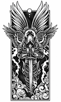 Arcángel Guerrero - tatuaje semipermanente Línea Clásica AJ Novedades
