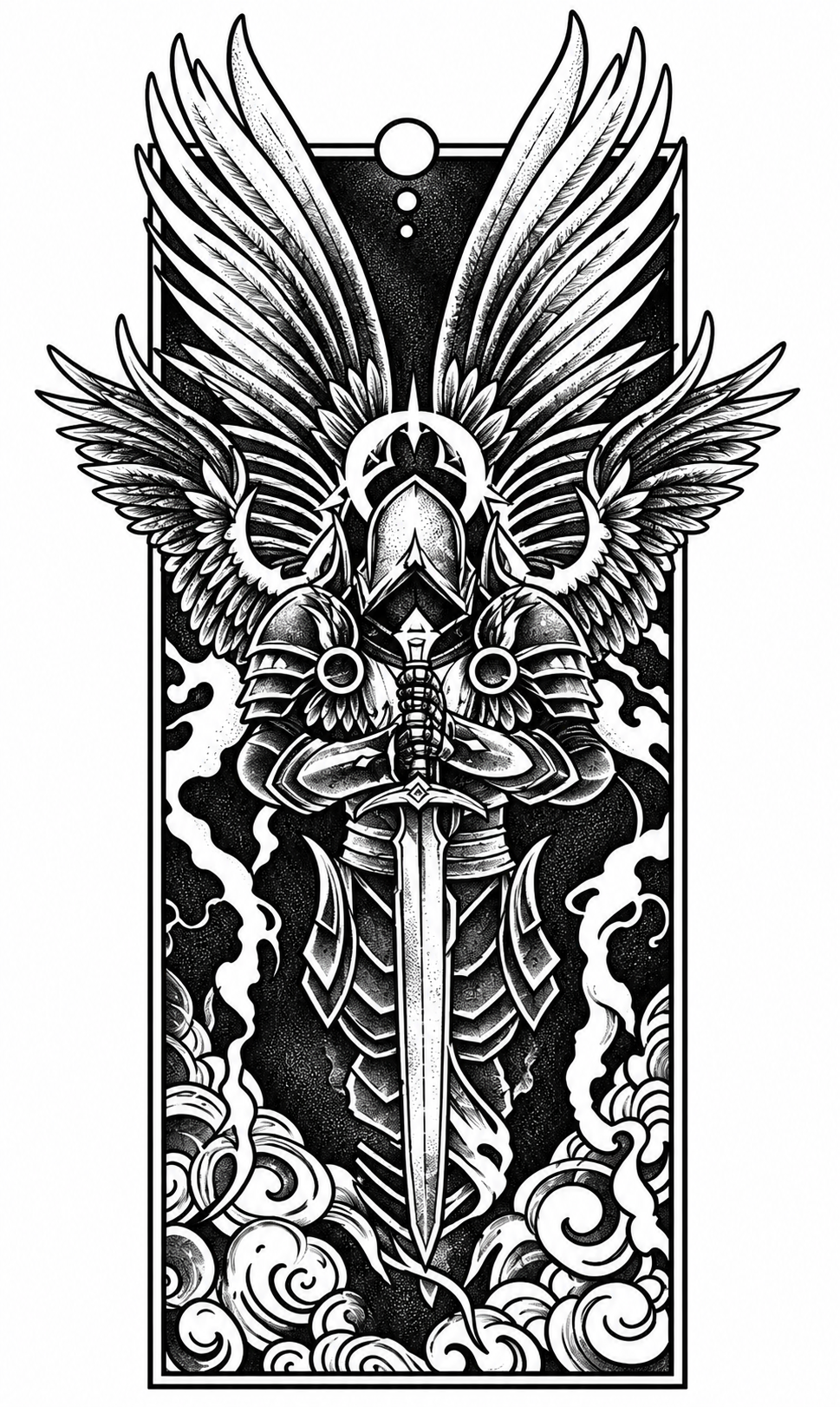 Arcángel Guerrero - tatuaje semipermanente Línea Clásica AJ Novedades