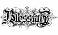 Blessing - tatuaje semipermanente de frase