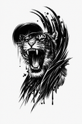 Tigre Salvaje - tatuaje semipermanente Línea Clásica AJ Novedades