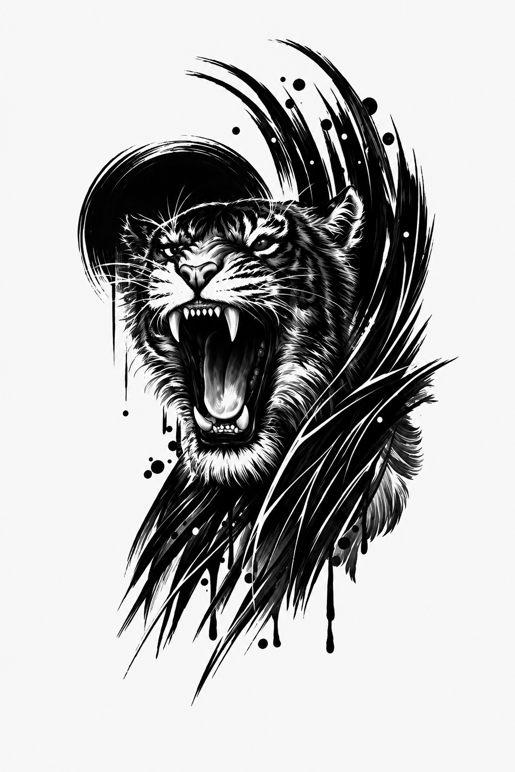 Tigre Salvaje - tatuaje semipermanente Línea Clásica AJ Novedades