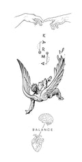 El Ángel caído - tatuaje semipermanente Premium AJ Novedades