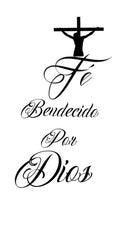 Fe, bendecido por Dios - tatuaje semipermanente Premium AJ Novedades