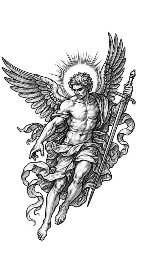 San Miguel Arcángel - tatuaje semipermanente Premium AJ Novedades