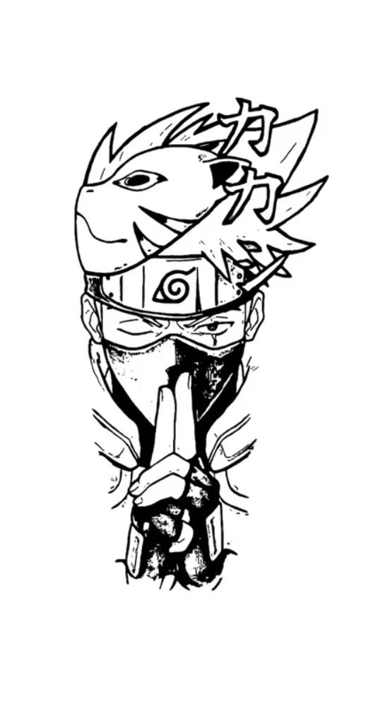 Kakashi Anbu - tatuaje semipermanente Anime AJ Novedades